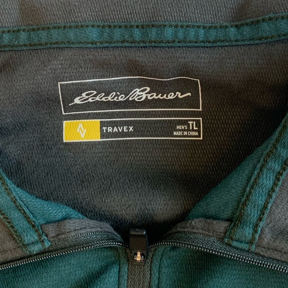 Eddie Bauer Green Quaterzip jacket - Picture 2 of 3
